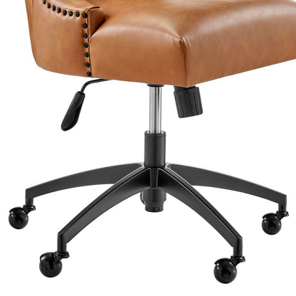 Harrington Channel Tufted Vegan Leather Office Chair