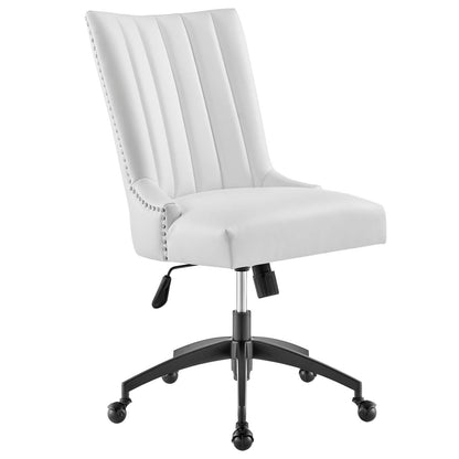 Harrington Channel Tufted Vegan Leather Office Chair