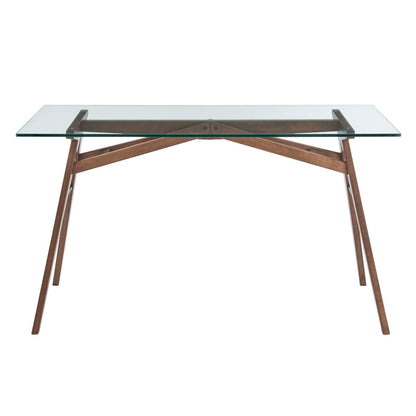 Stalwart Glass-Top Office Desk