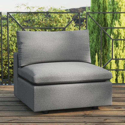Nikora Overstuffed Outdoor Patio Armless Chair