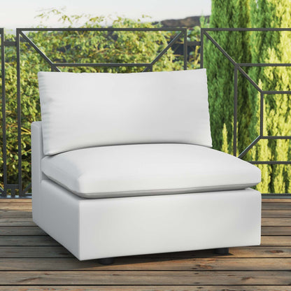 Nikora Overstuffed Outdoor Patio Armless Chair
