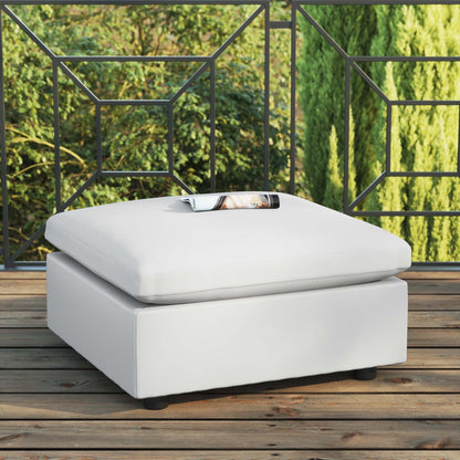 Nikora Overstuffed Outdoor Patio Ottoman