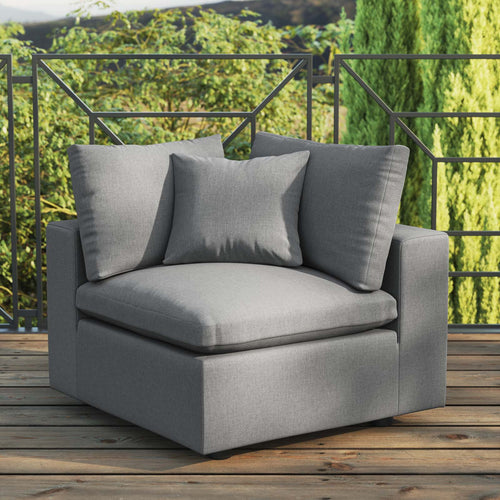 Nikora Overstuffed Outdoor Patio Corner Chair