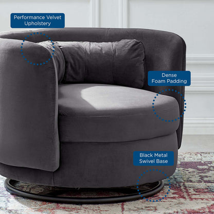 Garnett Performance Velvet Performance Velvet Swivel Chair