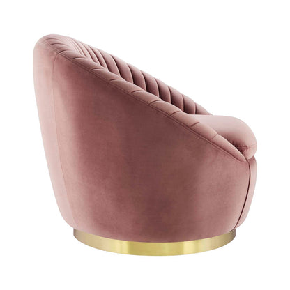 Tracey Tufted Performance Velvet Performance Velvet Swivel Chair