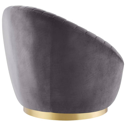 Tracey Tufted Performance Velvet Performance Velvet Swivel Chair