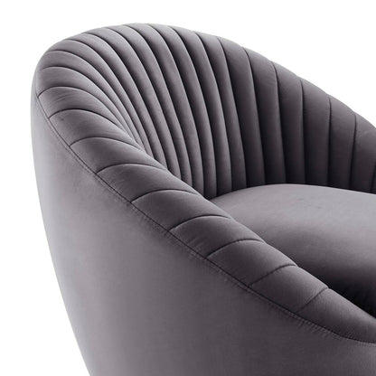 Tracey Tufted Performance Velvet Performance Velvet Swivel Chair