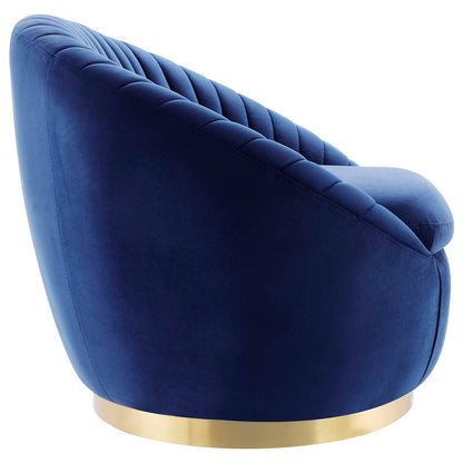 Tracey Tufted Performance Velvet Performance Velvet Swivel Chair