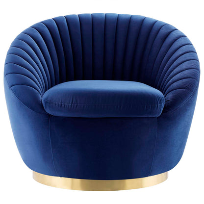 Tracey Tufted Performance Velvet Performance Velvet Swivel Chair