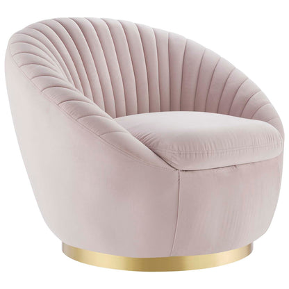 Tracey Tufted Performance Velvet Performance Velvet Swivel Chair