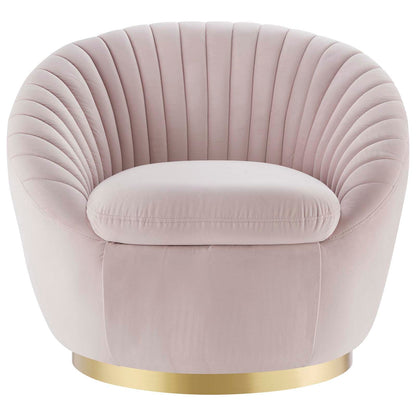 Tracey Tufted Performance Velvet Performance Velvet Swivel Chair