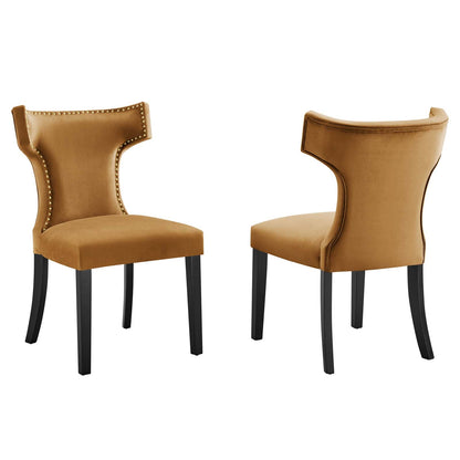 Carri Performance Velvet Dining Chairs - Set of 2
