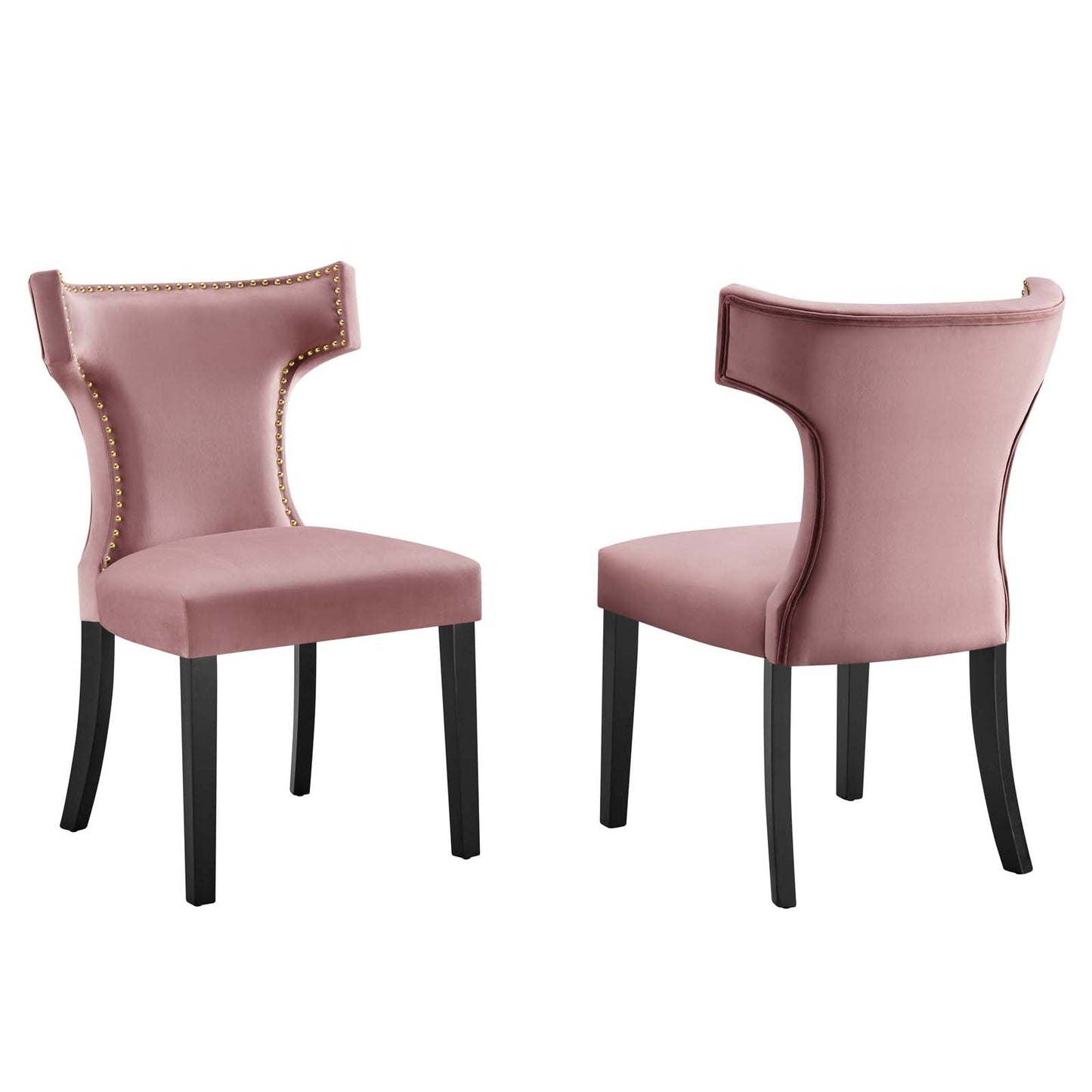 Carri Performance Velvet Dining Chairs - Set of 2