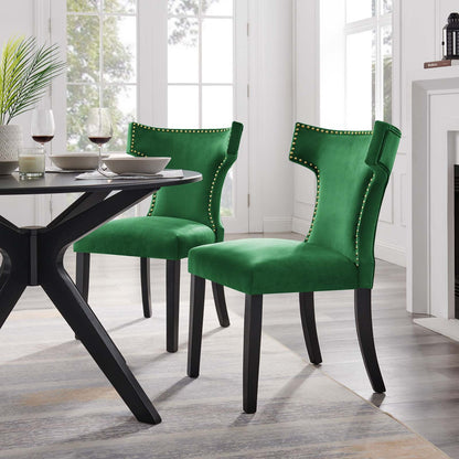 Carri Performance Velvet Dining Chairs - Set of 2