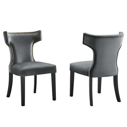 Carri Performance Velvet Dining Chairs - Set of 2