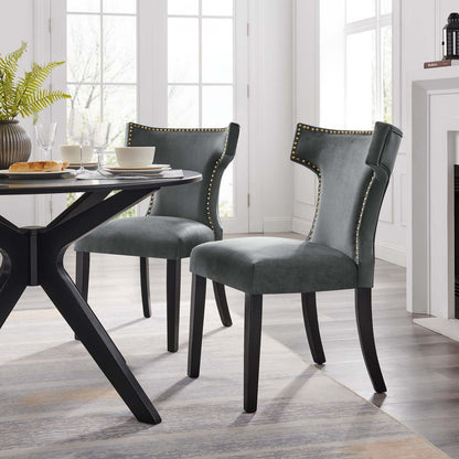 Carri Performance Velvet Dining Chairs - Set of 2