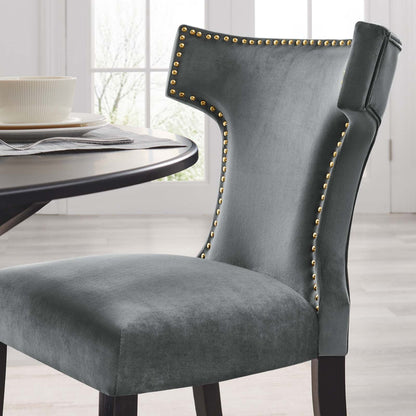 Carri Performance Velvet Dining Chairs - Set of 2