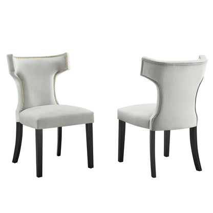 Carri Performance Velvet Dining Chairs - Set of 2