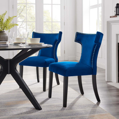 Carri Performance Velvet Dining Chairs - Set of 2