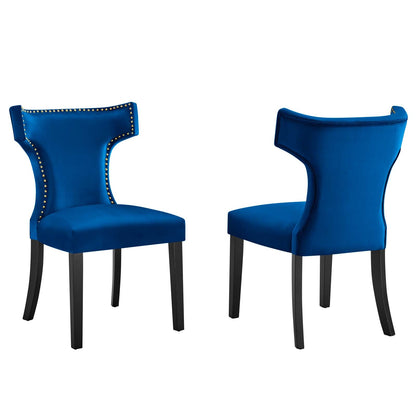 Carri Performance Velvet Dining Chairs - Set of 2