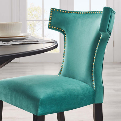 Carri Performance Velvet Dining Chairs - Set of 2