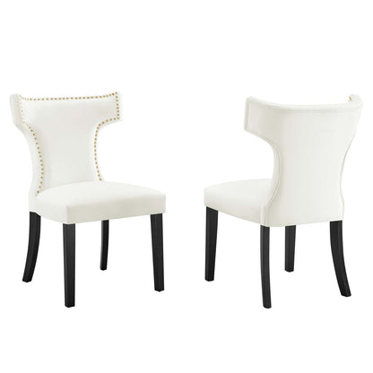 Carri Performance Velvet Dining Chairs - Set of 2