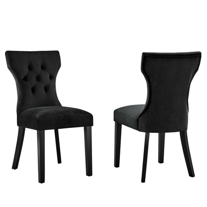 Shiela Performance Velvet Dining Chairs - Set of 2