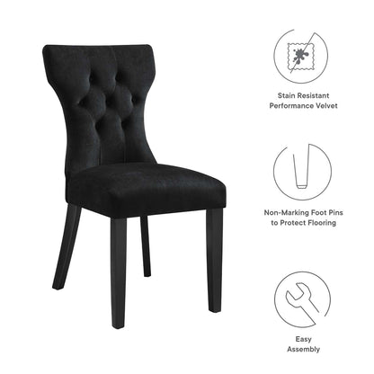 Shiela Performance Velvet Dining Chairs - Set of 2