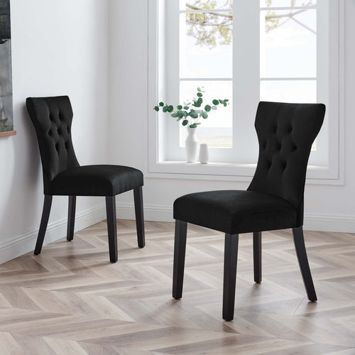 Shiela Performance Velvet Dining Chairs - Set of 2