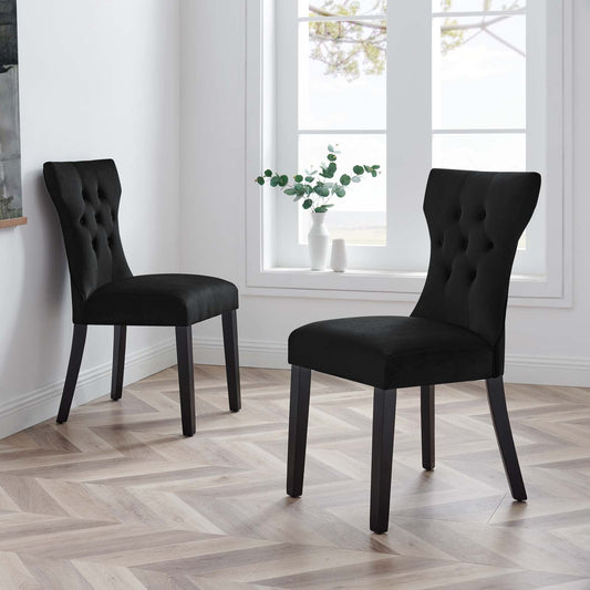 Shiela Performance Velvet Dining Chairs - Set of 2