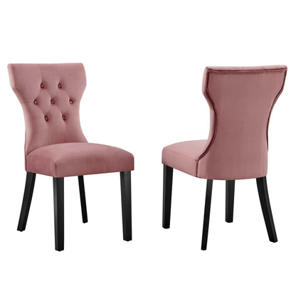 Shiela Performance Velvet Dining Chairs - Set of 2