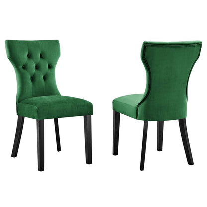 Shiela Performance Velvet Dining Chairs - Set of 2