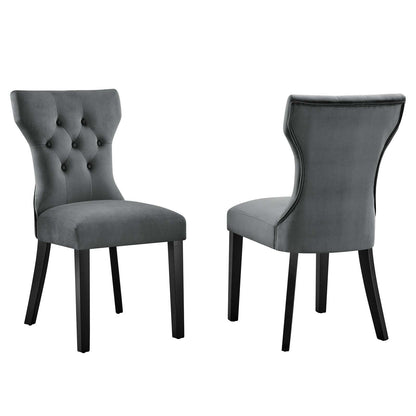 Shiela Performance Velvet Dining Chairs - Set of 2