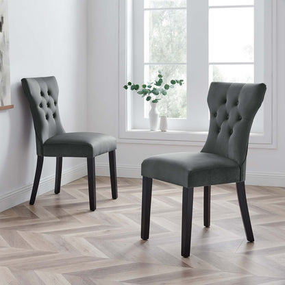 Shiela Performance Velvet Dining Chairs - Set of 2
