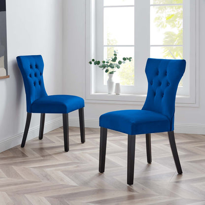 Shiela Performance Velvet Dining Chairs - Set of 2