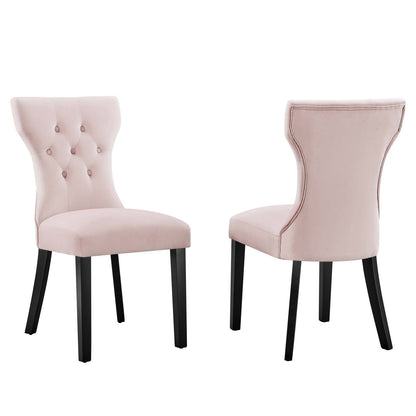 Shiela Performance Velvet Dining Chairs - Set of 2