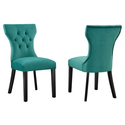 Shiela Performance Velvet Dining Chairs - Set of 2