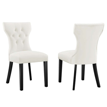 Shiela Performance Velvet Dining Chairs - Set of 2