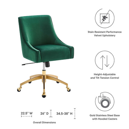 Deissa Performance Velvet Office Chair