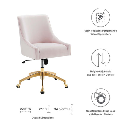 Deissa Performance Velvet Office Chair
