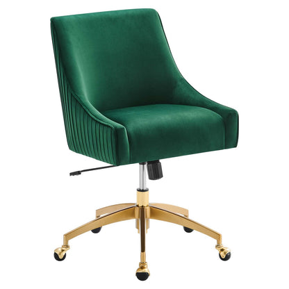 Deissa Pleated Back Performance Velvet Office Chair