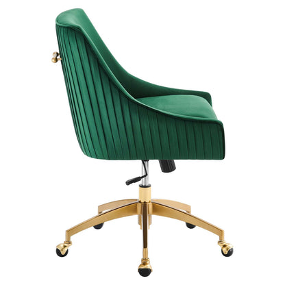 Deissa Pleated Back Performance Velvet Office Chair