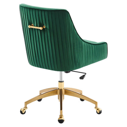 Deissa Pleated Back Performance Velvet Office Chair