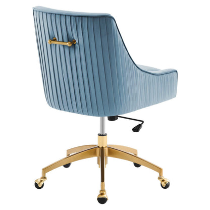 Deissa Pleated Back Performance Velvet Office Chair