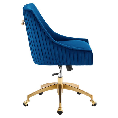Deissa Pleated Back Performance Velvet Office Chair