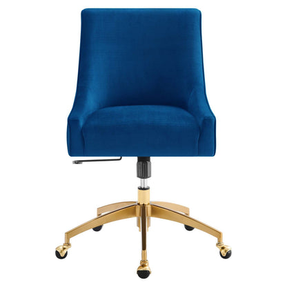 Deissa Pleated Back Performance Velvet Office Chair