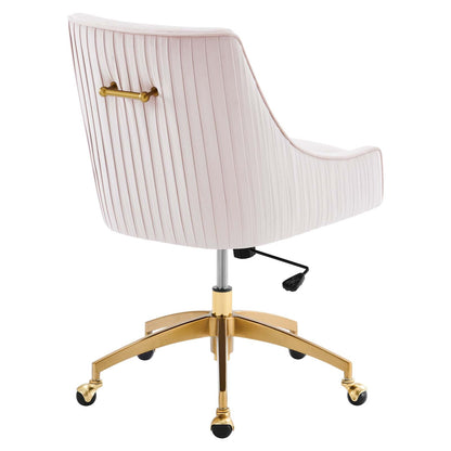 Deissa Pleated Back Performance Velvet Office Chair