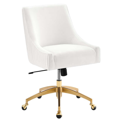 Deissa Pleated Back Performance Velvet Office Chair