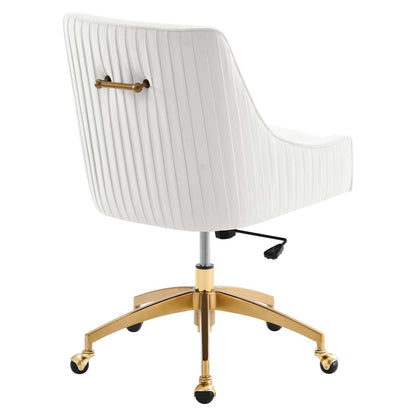 Deissa Pleated Back Performance Velvet Office Chair