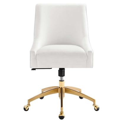 Deissa Pleated Back Performance Velvet Office Chair